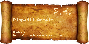 Pimpedli Anzelm névjegykártya